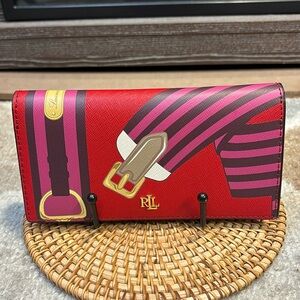 Lauren Ralph Lauren Red and Purple Wallet